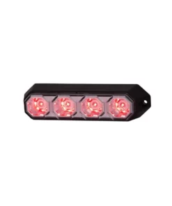 Strobo lamp 4 LED 12 / 24V red